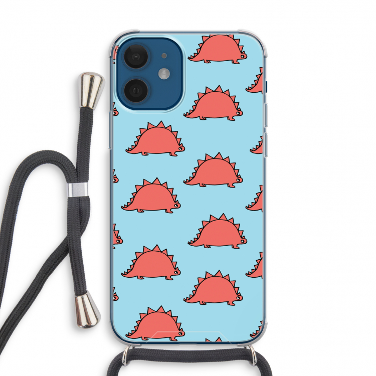 Dinosawrr: iPhone 12 mini Transparant Hoesje met koord