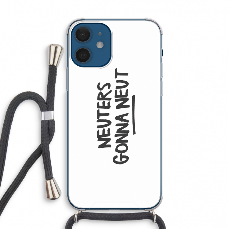 Neuters: iPhone 12 mini Transparant Hoesje met koord