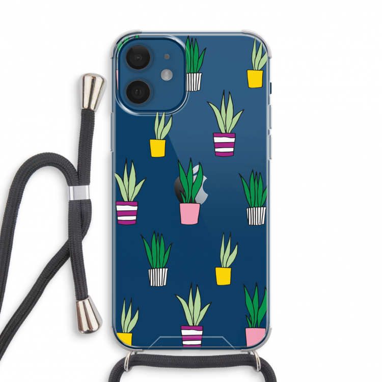 Sanseveria: iPhone 12 mini Transparant Hoesje met koord