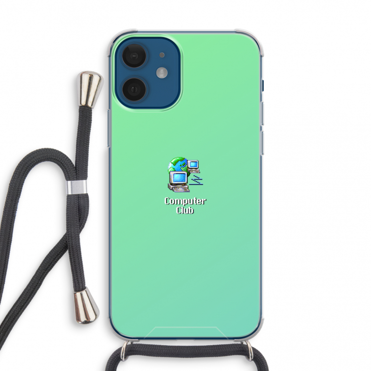 Win98: iPhone 12 mini Transparant Hoesje met koord