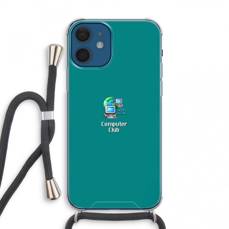 Win98: iPhone 12 mini Transparant Hoesje met koord