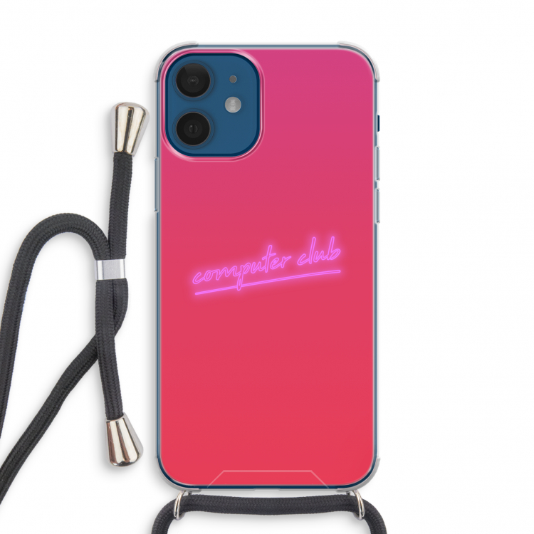 Vice Glow: iPhone 12 mini Transparant Hoesje met koord