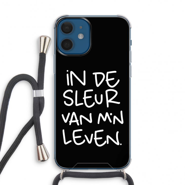 De Sleur: iPhone 12 mini Transparant Hoesje met koord
