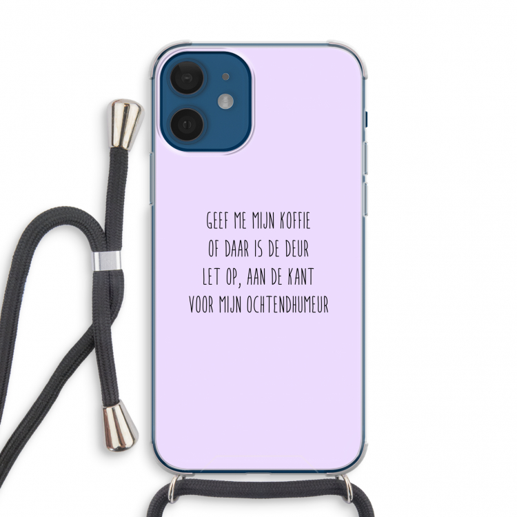 Ochtendhumeur: iPhone 12 mini Transparant Hoesje met koord