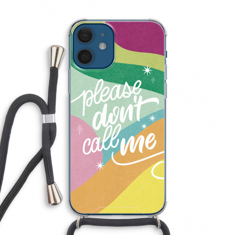 Don't call: iPhone 12 mini Transparant Hoesje met koord