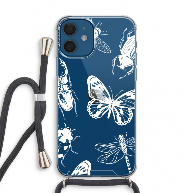 Tiny Bugs: iPhone 12 mini Transparant Hoesje met koord
