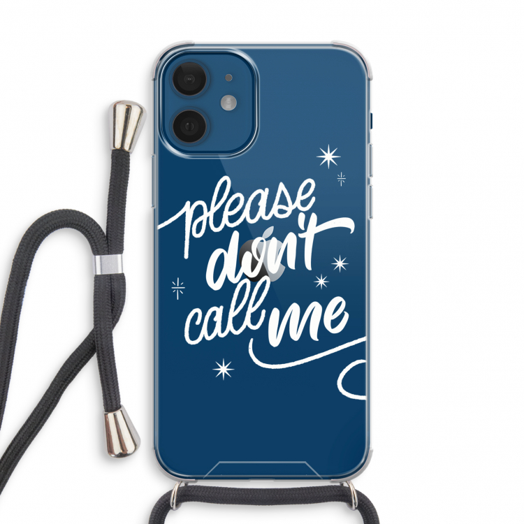Don't call: iPhone 12 mini Transparant Hoesje met koord