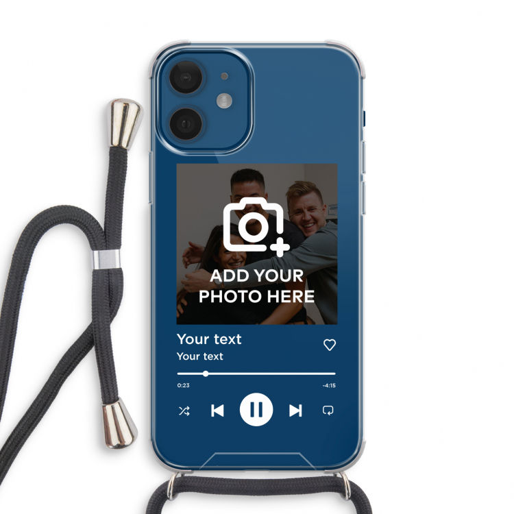 Music Player: iPhone 12 mini Transparant Hoesje met koord