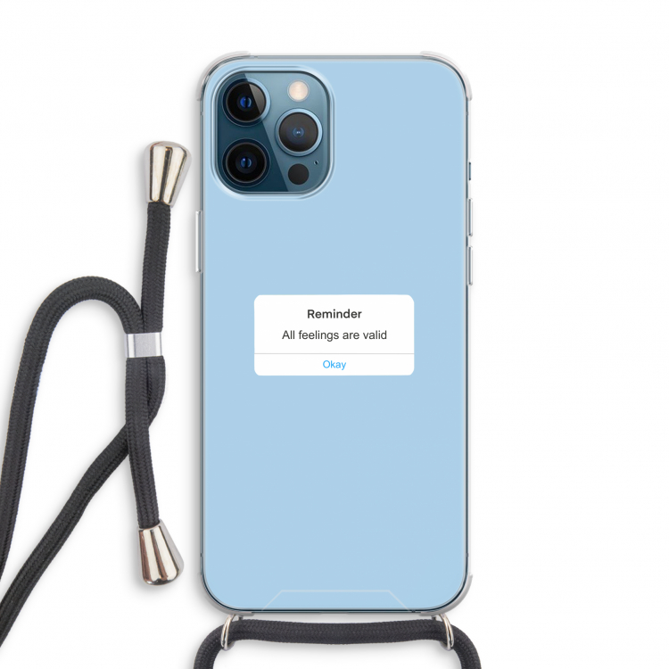 Reminder: iPhone 12 Pro Transparant Hoesje met koord