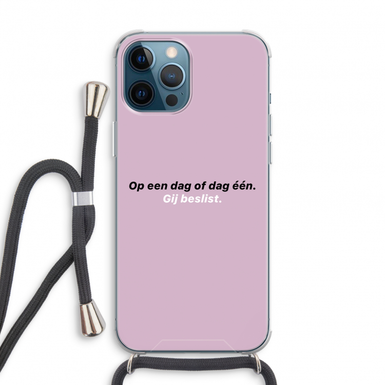 gij beslist: iPhone 12 Pro Transparant Hoesje met koord