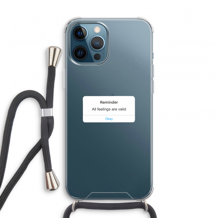 Reminder: iPhone 12 Pro Transparant Hoesje met koord