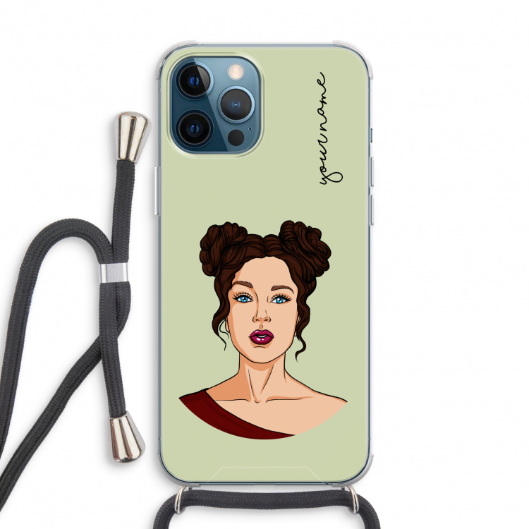 Pop-Art Creator: iPhone 12 Pro Transparant Hoesje met koord
