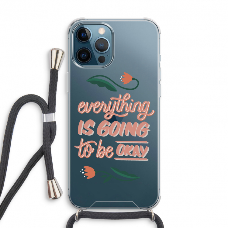Optimistic flower girl: iPhone 12 Pro Transparant Hoesje met koord