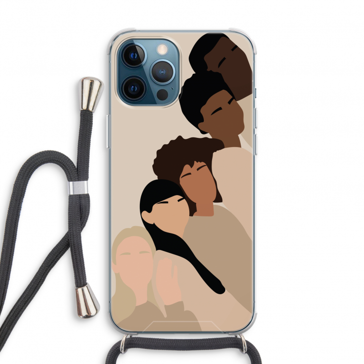 Sweet creatures: iPhone 12 Pro Transparant Hoesje met koord