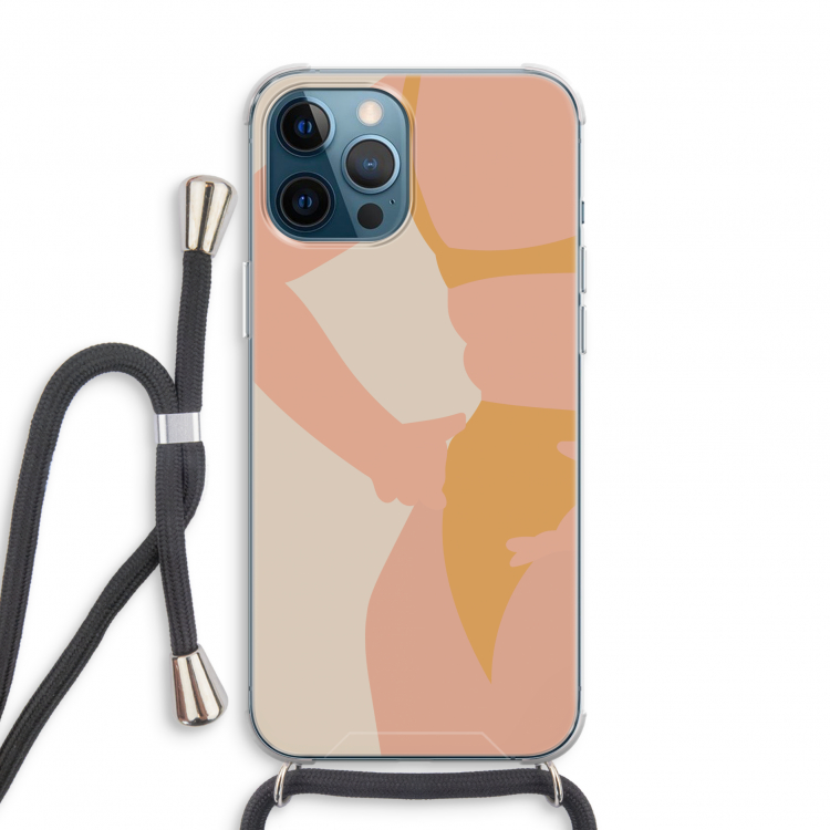 Bikini body: iPhone 12 Pro Transparant Hoesje met koord