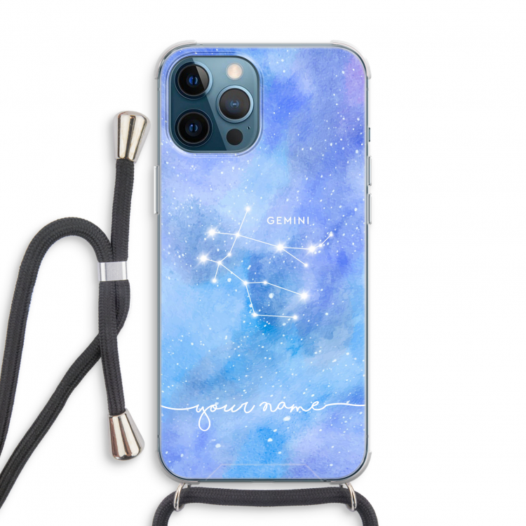 Sterrenbeeld - Licht: iPhone 12 Pro Transparant Hoesje met koord