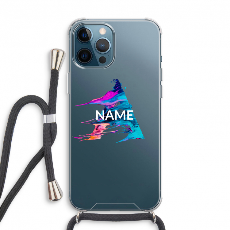 Abstract Spectrum: iPhone 12 Pro Transparant Hoesje met koord