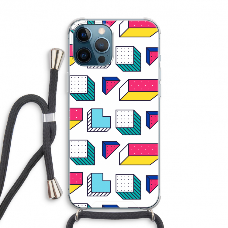 8-bit N°7: iPhone 12 Pro Transparant Hoesje met koord