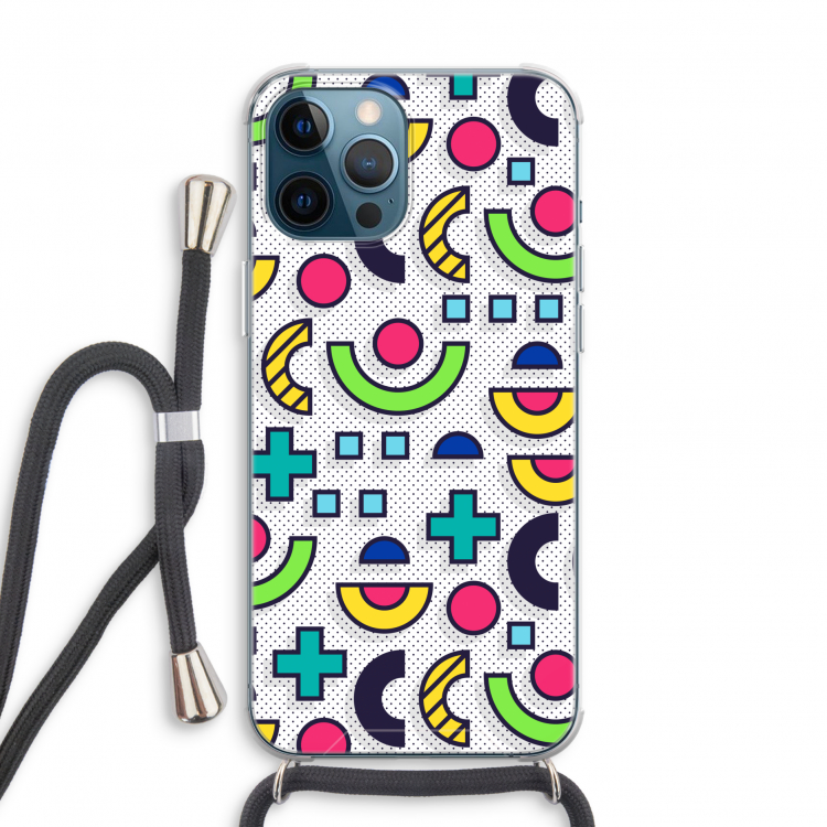 8-bit N°6: iPhone 12 Pro Transparant Hoesje met koord
