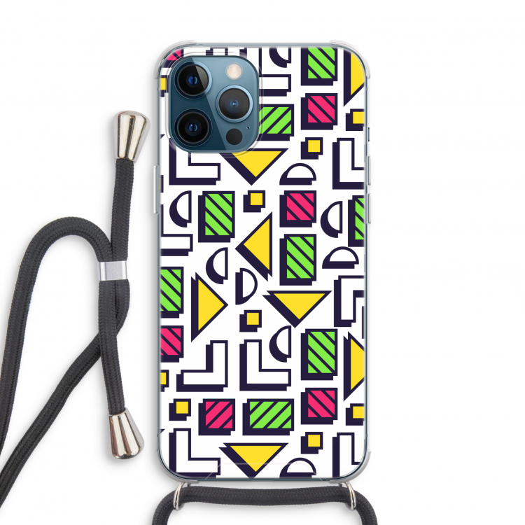 8-bit N°4: iPhone 12 Pro Transparant Hoesje met koord