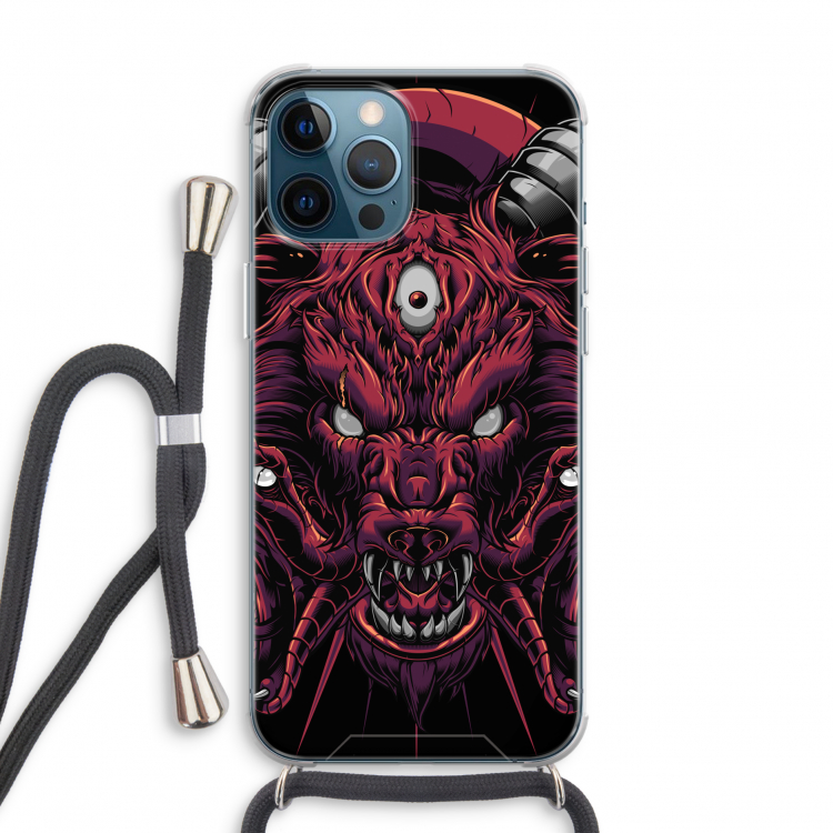 Hell Hound and Serpents: iPhone 12 Pro Transparant Hoesje met koord