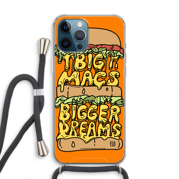 Big Macs Bigger Dreams: iPhone 12 Pro Transparant Hoesje met koord