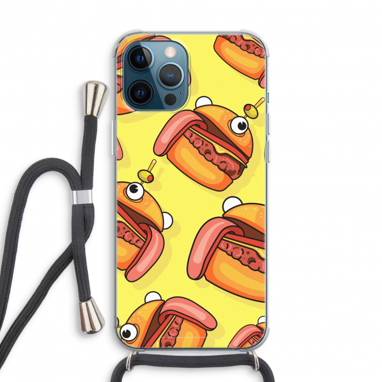 Hamburger: iPhone 12 Pro Transparant Hoesje met koord