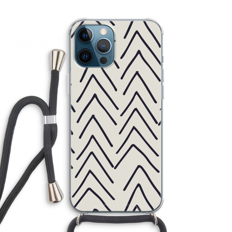 Marrakech Arrows: iPhone 12 Pro Transparant Hoesje met koord