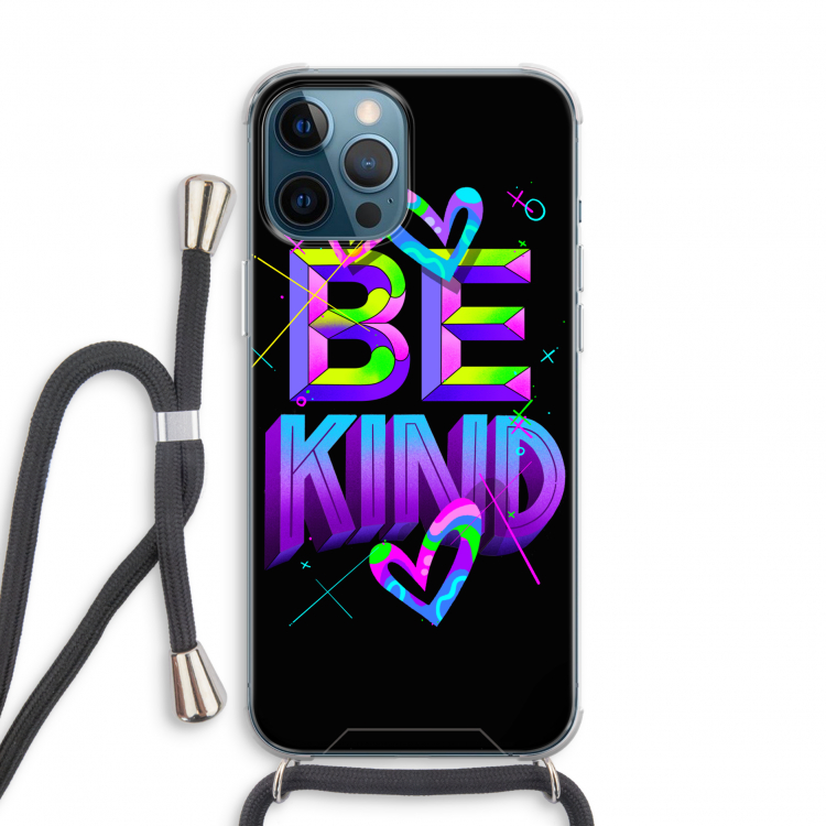 Be Kind: iPhone 12 Pro Transparant Hoesje met koord