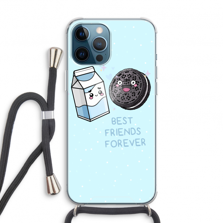 Best Friend Forever: iPhone 12 Pro Transparant Hoesje met koord