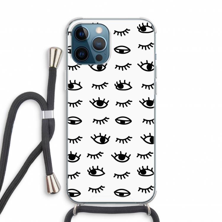 Eye pattern #2: iPhone 12 Pro Transparant Hoesje met koord