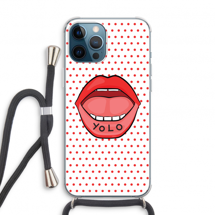 Yolo Denise: iPhone 12 Pro Transparant Hoesje met koord