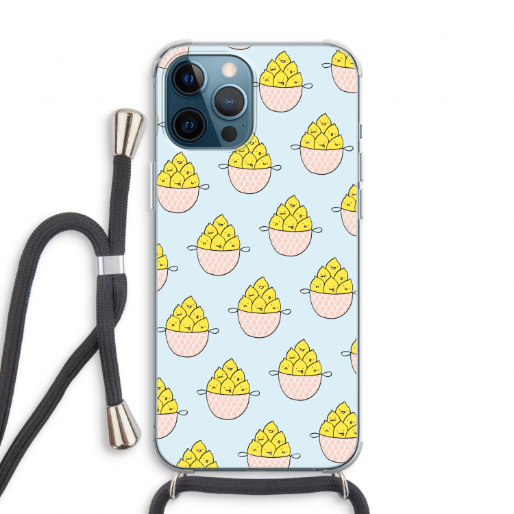 Citroenen: iPhone 12 Pro Transparant Hoesje met koord