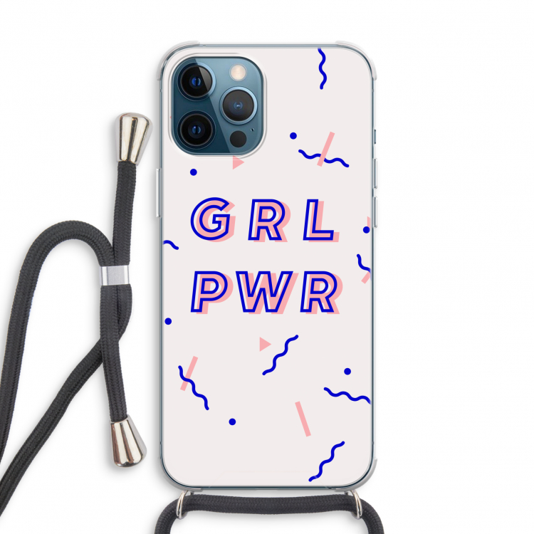GRL PWR: iPhone 12 Pro Transparant Hoesje met koord