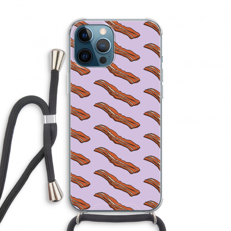 Bacon to my eggs #2: iPhone 12 Pro Transparant Hoesje met koord