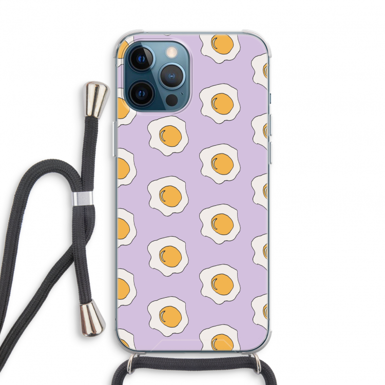 Bacon to my eggs #1: iPhone 12 Pro Transparant Hoesje met koord