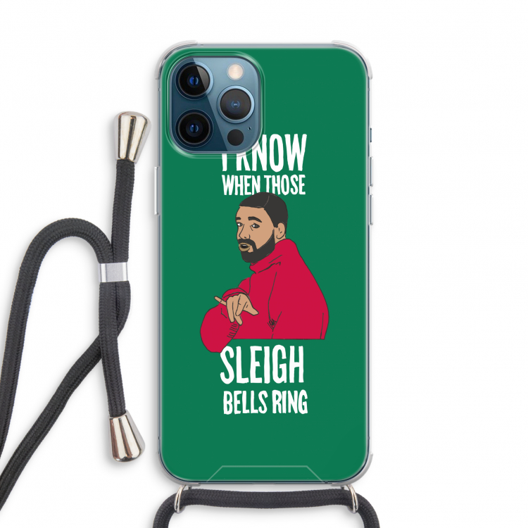 Sleigh Bells Ring: iPhone 12 Pro Transparant Hoesje met koord