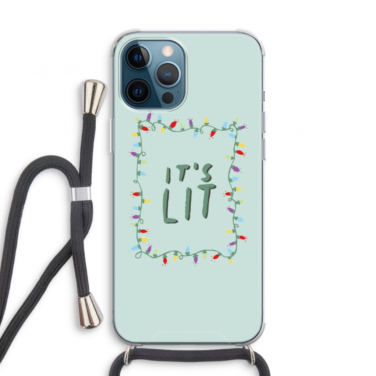 It's Lit: iPhone 12 Pro Transparant Hoesje met koord