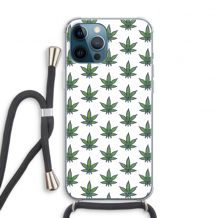 Weed: iPhone 12 Pro Transparant Hoesje met koord