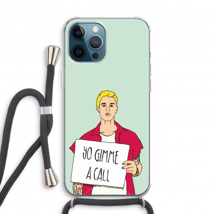 Gimme a call: iPhone 12 Pro Transparant Hoesje met koord