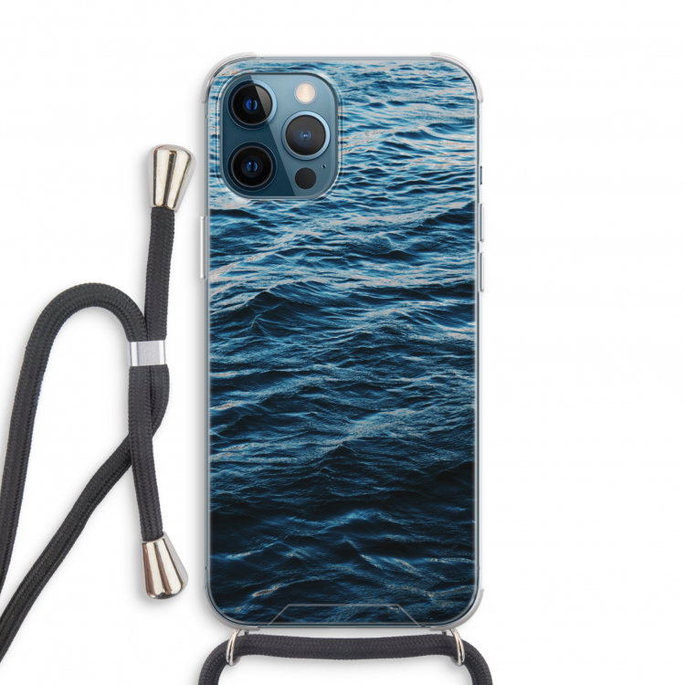 Oceaan: iPhone 12 Pro Transparant Hoesje met koord