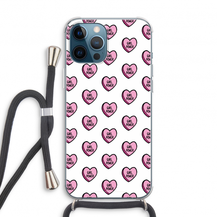 GIRL POWER: iPhone 12 Pro Transparant Hoesje met koord