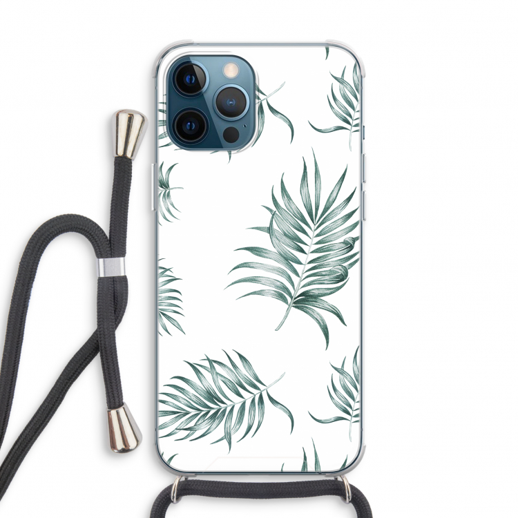 Simple leaves: iPhone 12 Pro Transparant Hoesje met koord