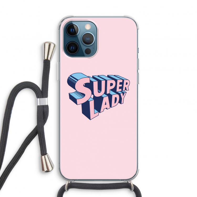 Superlady: iPhone 12 Pro Transparant Hoesje met koord