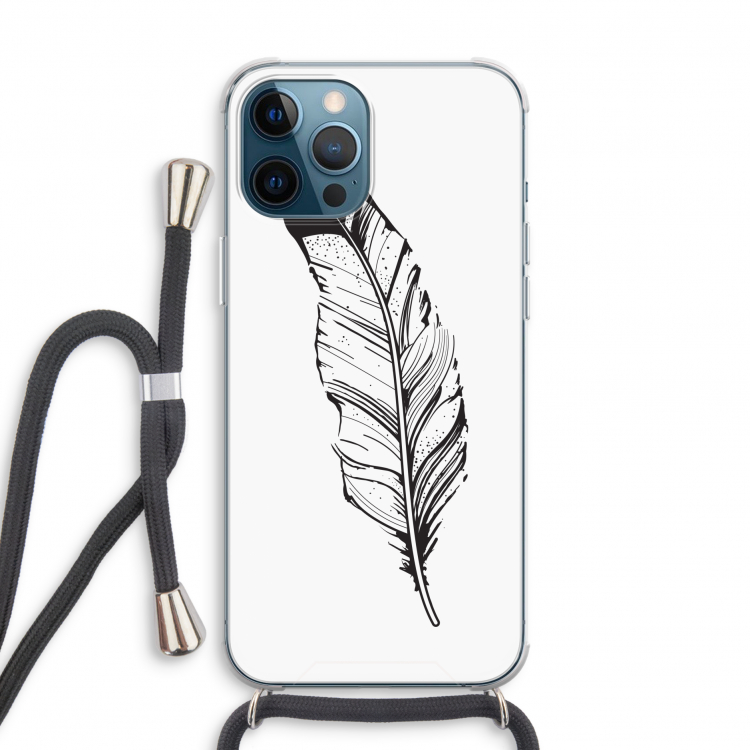 Pluim: iPhone 12 Pro Transparant Hoesje met koord