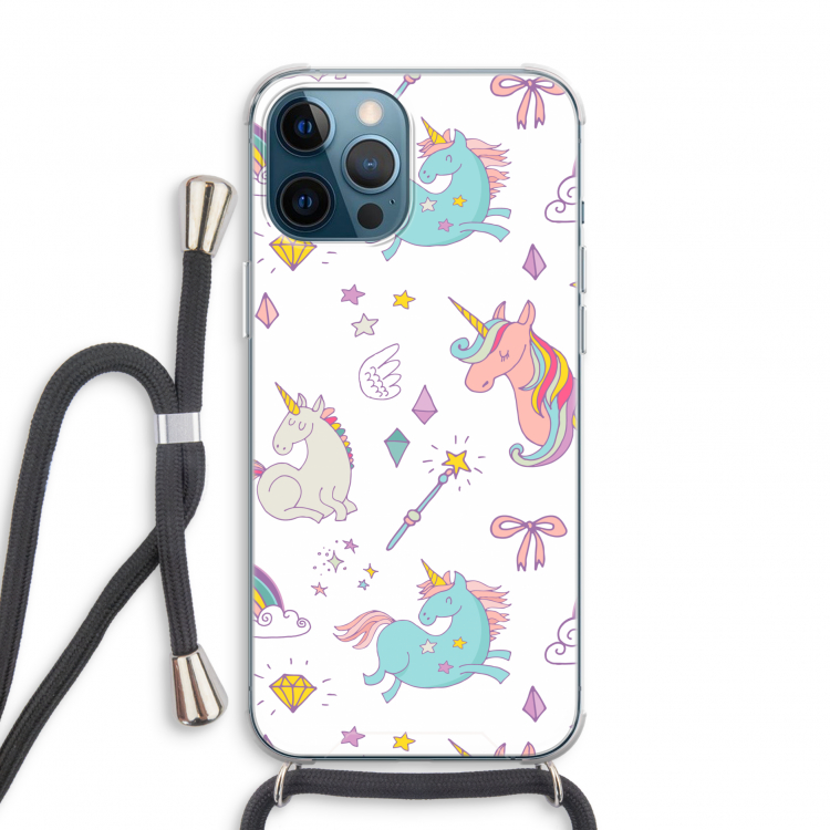Fantasiewereld: iPhone 12 Pro Transparant Hoesje met koord