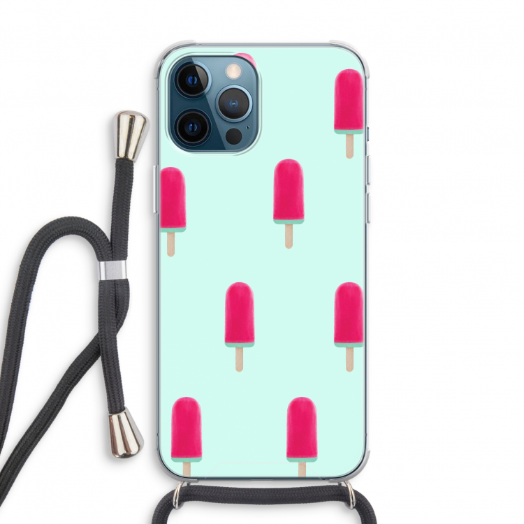 Waterijsje: iPhone 12 Pro Transparant Hoesje met koord