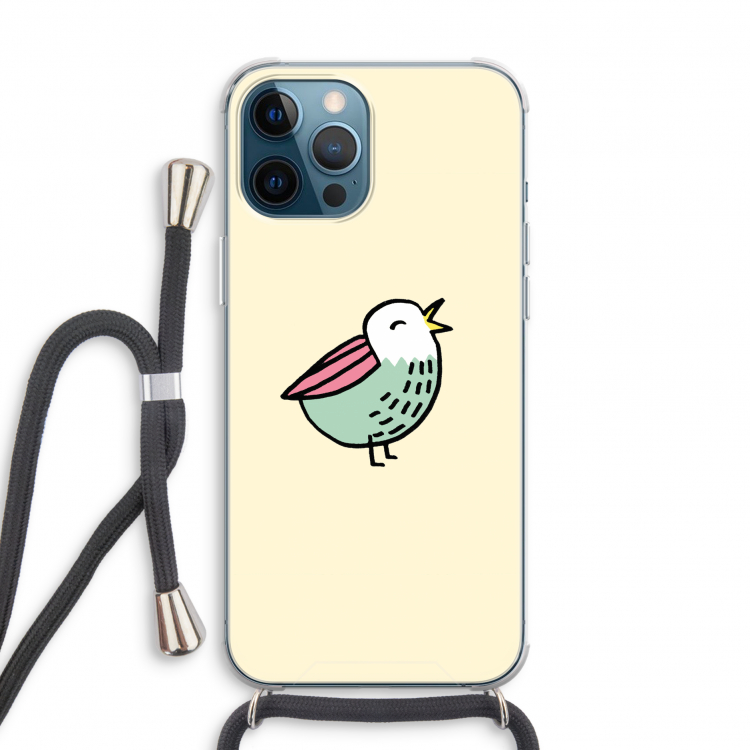 Birdy: iPhone 12 Pro Transparant Hoesje met koord