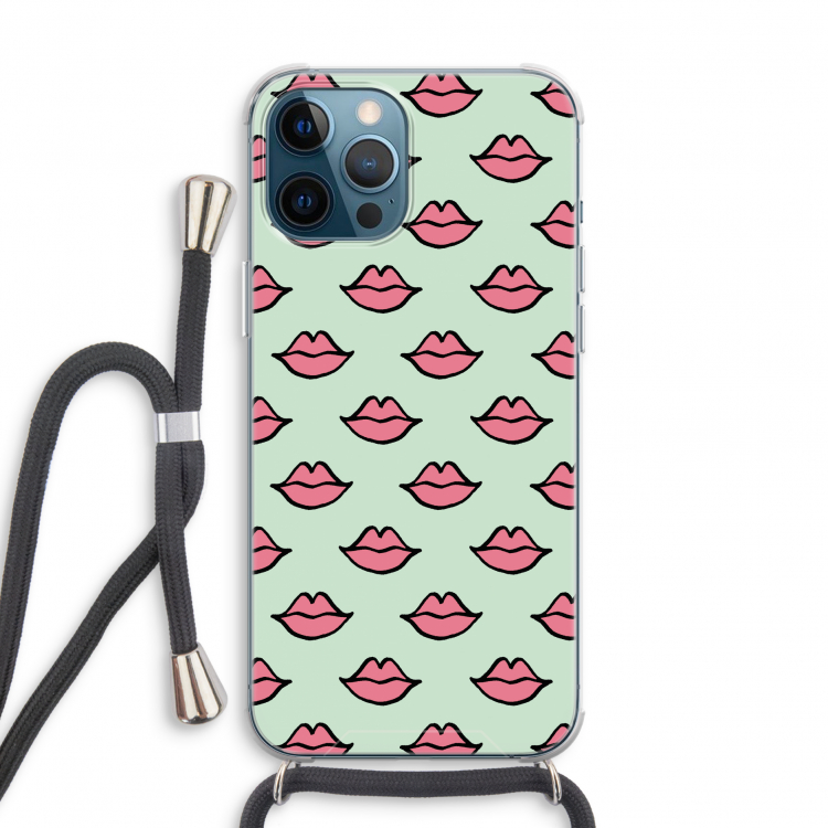 Lipjes: iPhone 12 Pro Transparant Hoesje met koord
