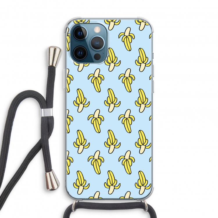 Bananas: iPhone 12 Pro Transparant Hoesje met koord
